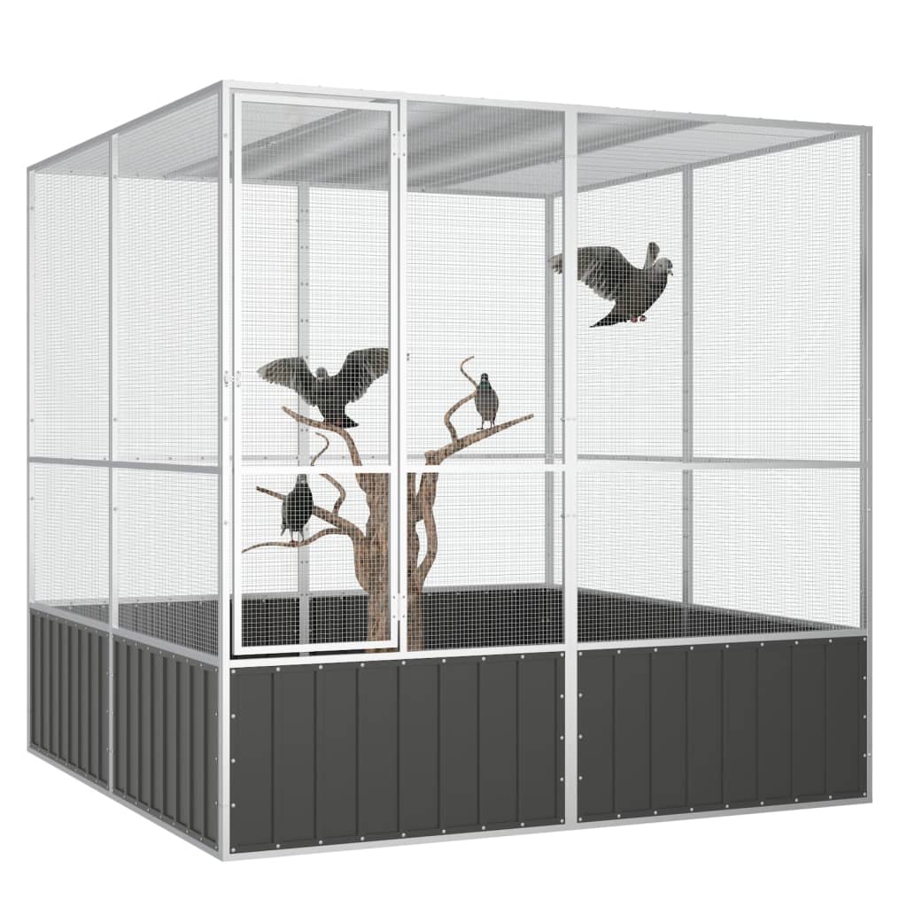 NNEVL Bird Cage Anthracite 213.5x217.5x211.5 cm Galvanised Steel