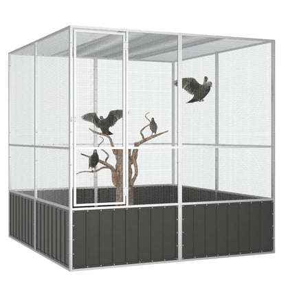 NNEVL Bird Cage Anthracite 213.5x217.5x211.5 cm Galvanised Steel