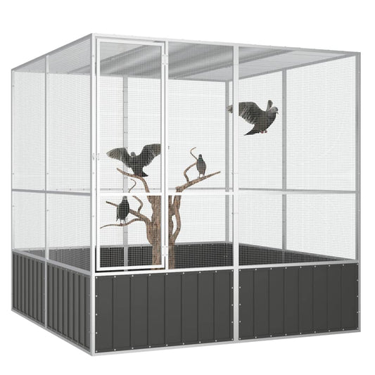NNEVL Bird Cage Anthracite 213.5x217.5x211.5 cm Galvanised Steel